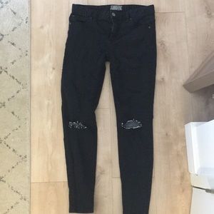 Free people black destroyed skinny’s